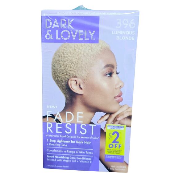 Dark & Lovely Fade Resist Permanent Hair Color Hi Lift 396 Luminous Blonde 3/PK - Picture 1 of 6